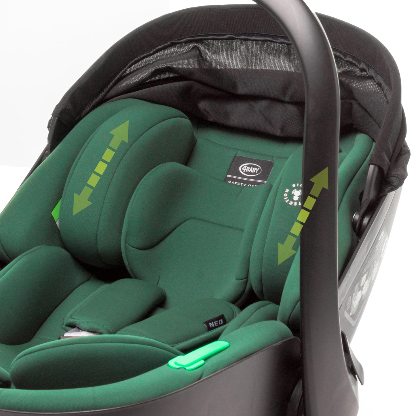 Carucior 3 in 1 4Baby Foster Dark Green, max. 22 Kg