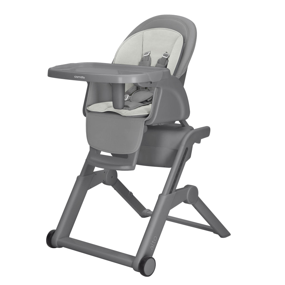 Scaun de masa cu leagan electric Carrello Alto CRL-10307 Solid Grey 3 moduri de leganare sezlong telecomanda melodii