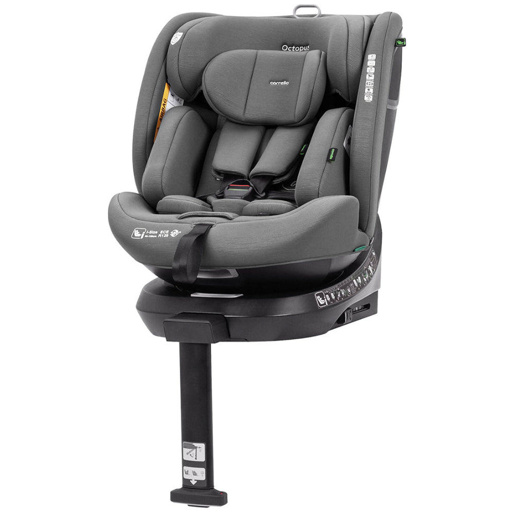Scaun auto rotativ 360° SPS Carrello OCTOPUS i-SIZE 40-150 cm ISOFIX Seashell Grey scaun-auto