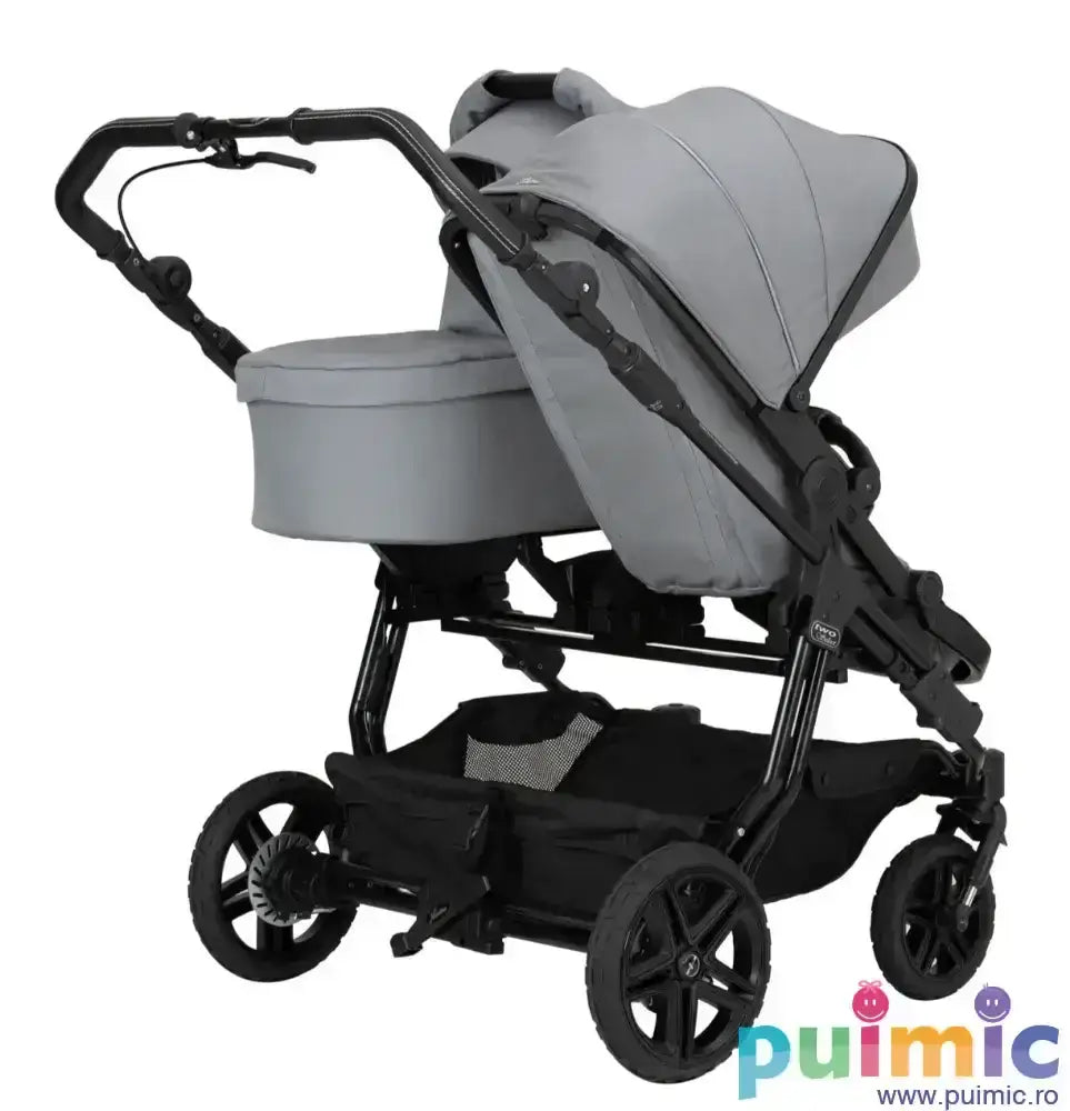 Carucior sport pentru gemeni Hartan Two Select Outdoor Leaves (702), reversibil, pliere compacta, roti cauciuc cu aer
