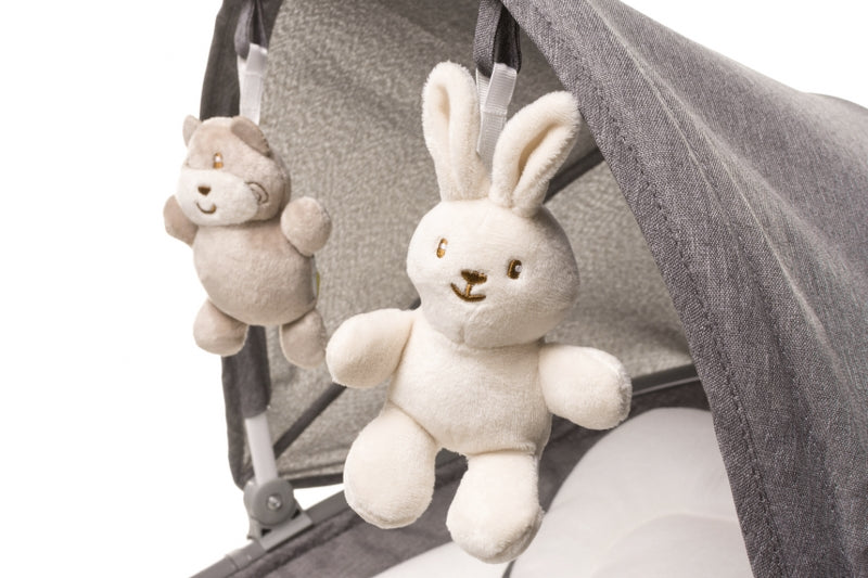 Leagan electric cu telecomanda 4Baby Rock'n Relax Gri, max. 9 Kg, telecomanda, 5 viteze, 12 melodii, timer, USB