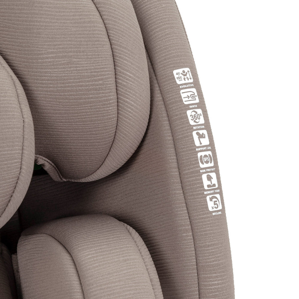 Scaun auto rotativ 360° SPS Carrello OCTOPUS i-SIZE 40-150 cm ISOFIX Sandstone Beige scaun-auto