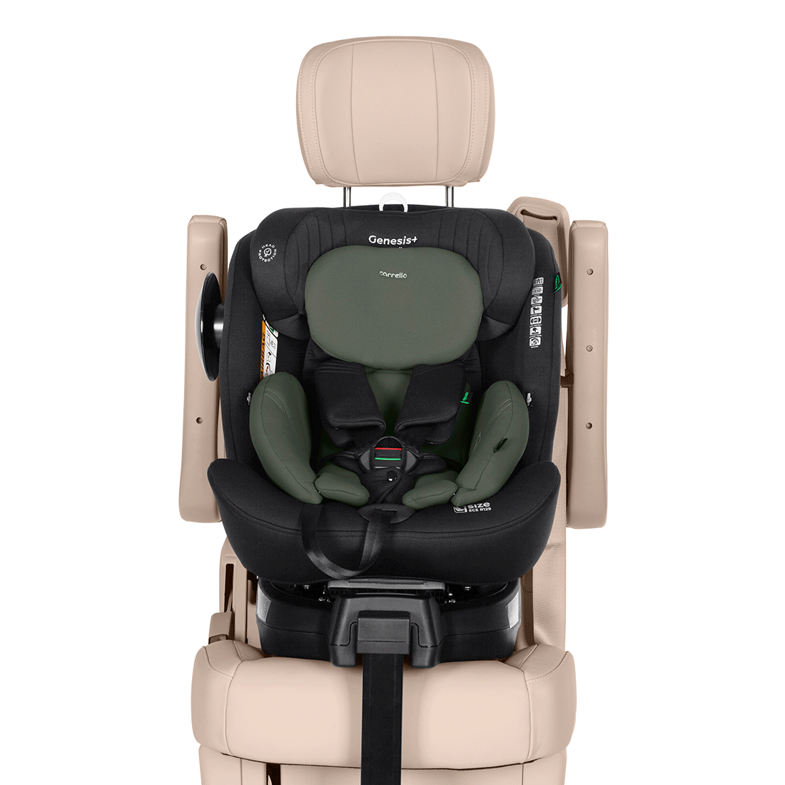 Scaun auto rotativ 360° SPS Carrello GENESIS+ i-SIZE R129/03 40-150 cm ISOFIX Beetle Green