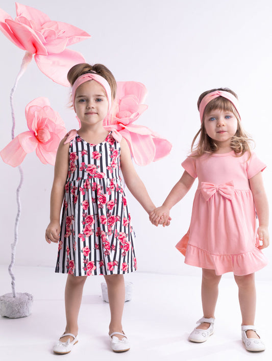 Rochita de bumbac cu maneca scurta (184167) ’Nana’ Roz rochita