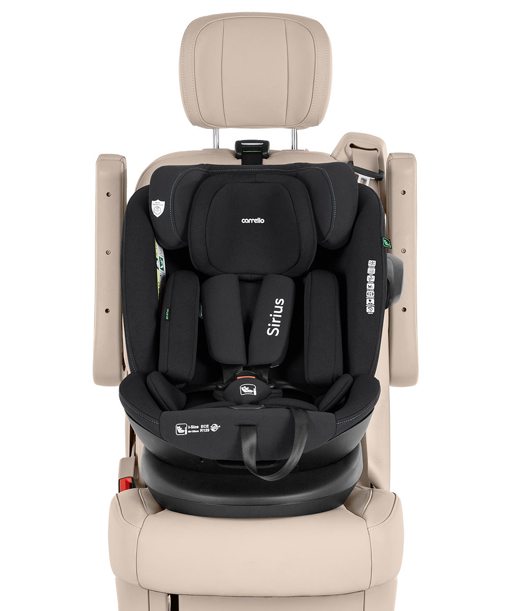 Scaun auto rotativ Carrello Sirius (CRL-8808) Absolute Black 40-150 cm 360° i-Size R129/03 Isofix Top Tether scaun-auto