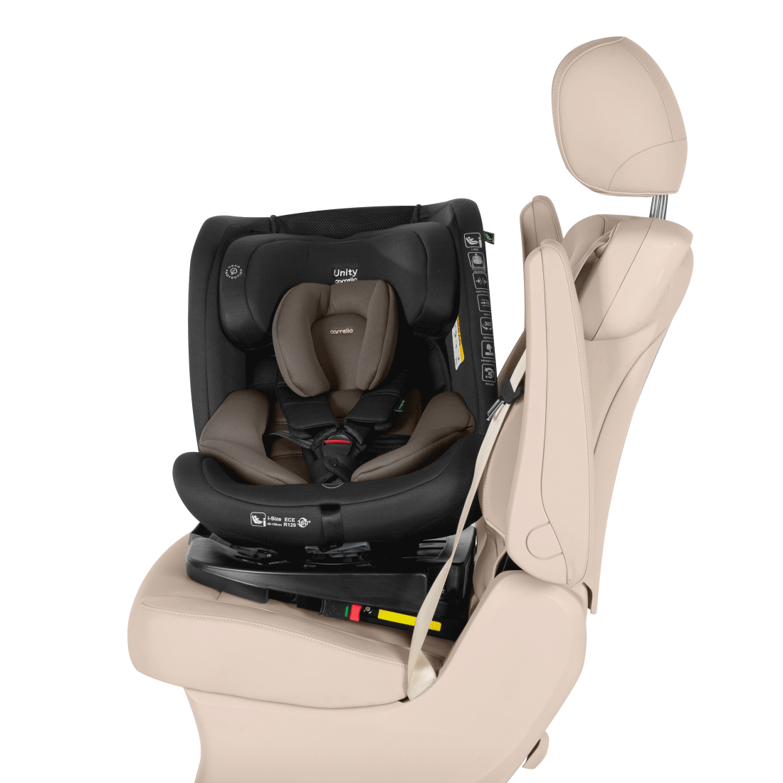 Scaun auto rotativ 360° Carrello Unity Accord Grey, i-SIZE 40-150 cm, SPS, Top Tether, ISOFIX