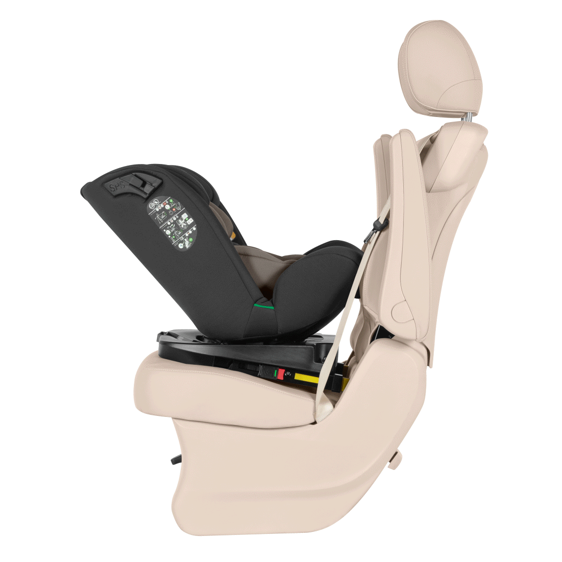 Scaun auto rotativ 360° Carrello Unity Accord Grey, i-SIZE 40-150 cm, SPS, Top Tether, ISOFIX