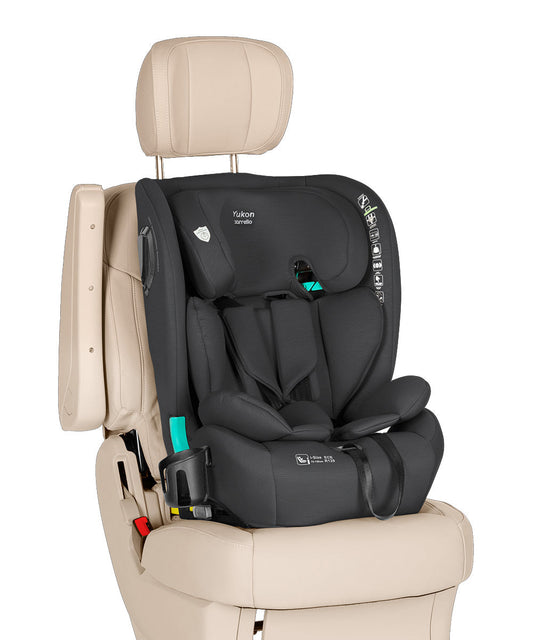 Scaun auto Carrello Yukon I-Size 76-150 cm Isofix 2 pozitii de inclinare Top Tether Deepwater Grey scaun-auto