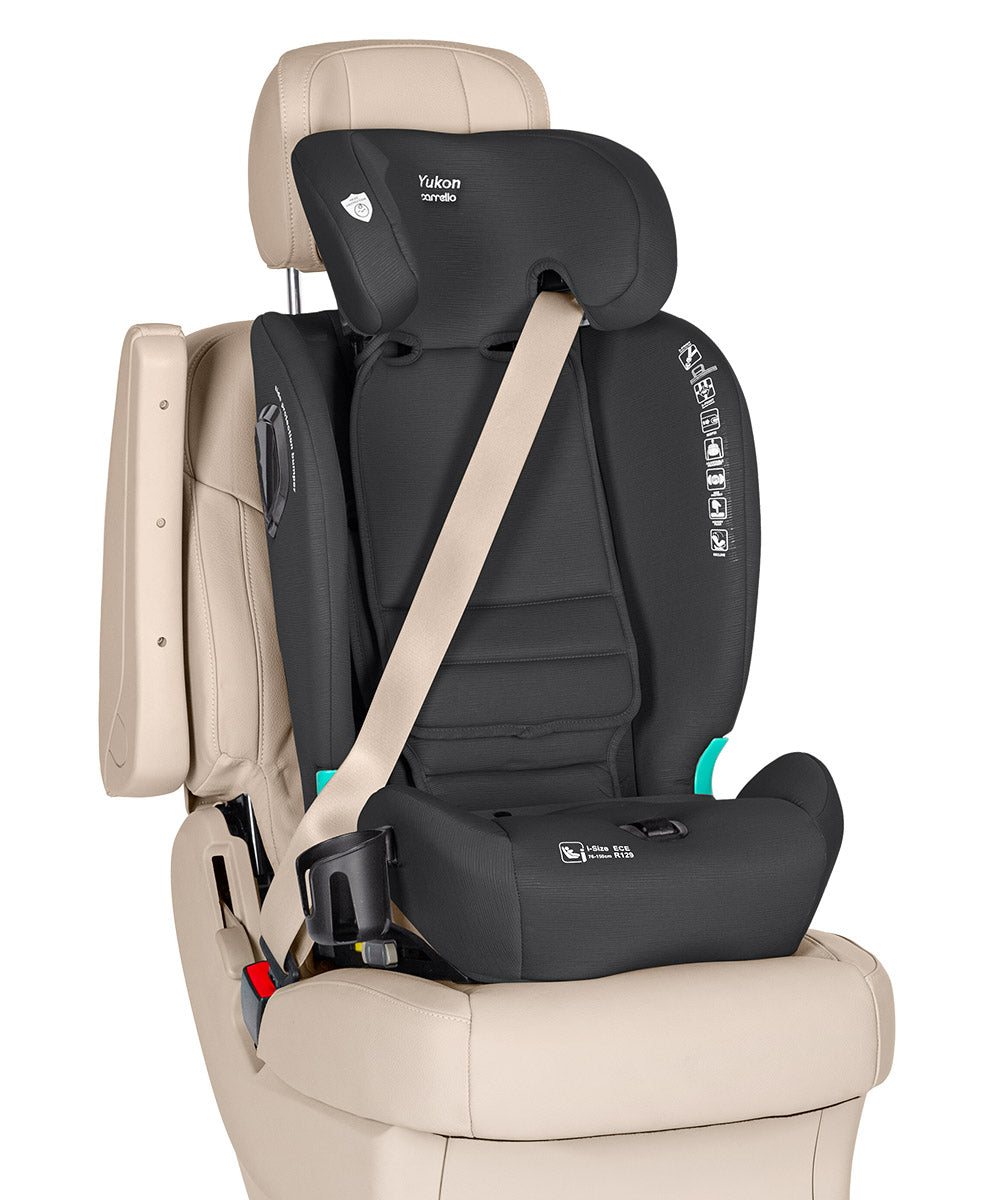 Scaun auto Carrello Yukon I-Size 76-150 cm Isofix 2 pozitii de inclinare Top Tether Deepwater Grey scaun-auto
