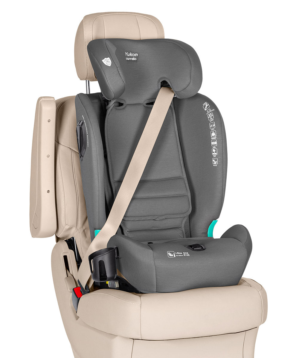 Scaun auto Carrello Yukon I-Size 76-150 cm Isofix 2 pozitii de inclinare Top Tether Seashell Grey scaun-auto
