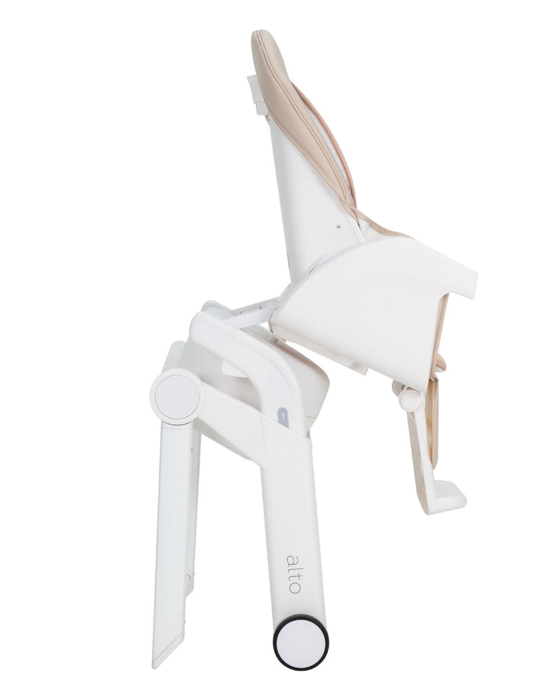 Scaun de masa cu leagan electric Carrello Alto CRL-10307 Almond Beige 3 moduri de leganare sezlong telecomanda melodii