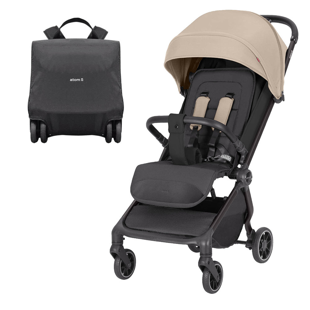 Carucior sport compact Carrello Atom S bagaj de mana in avion roti de cauciuc pliere automata max. 22 kg protectie SPF