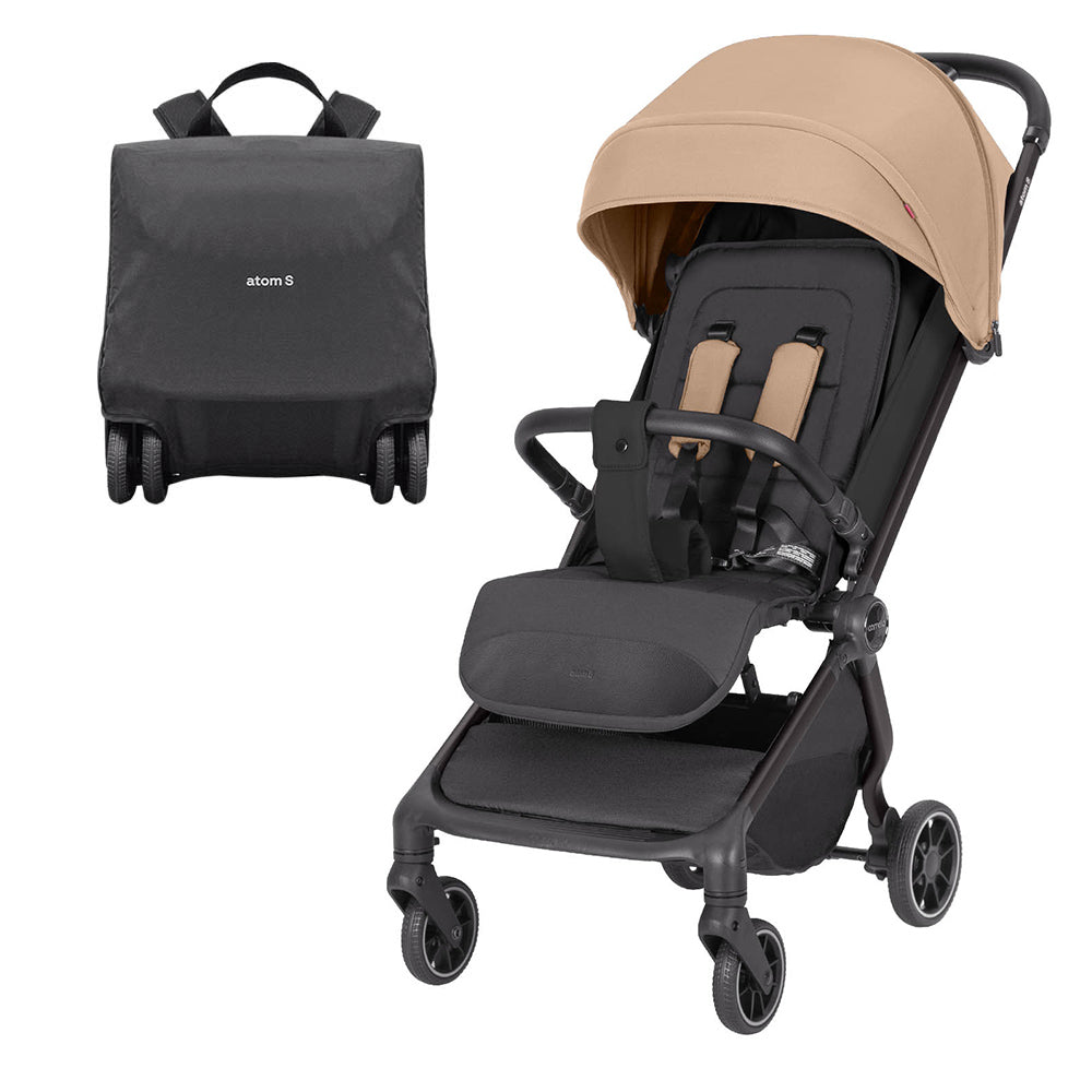 Carucior sport compact Carrello Atom S bagaj de mana in avion roti de cauciuc pliere automata max. 22 kg protectie SPF
