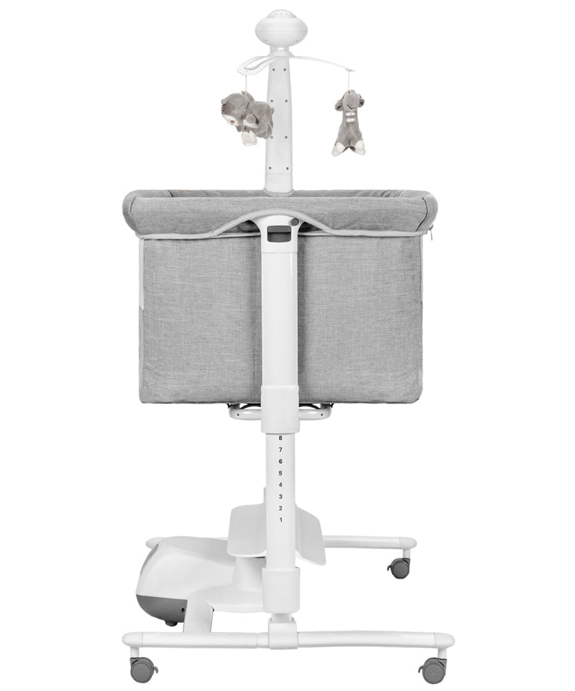 Patut leagan electric Carrello Bloom Anchor Grey 85x50 cm cu senzor de miscare telecomanda 7 moduri de leganare 5