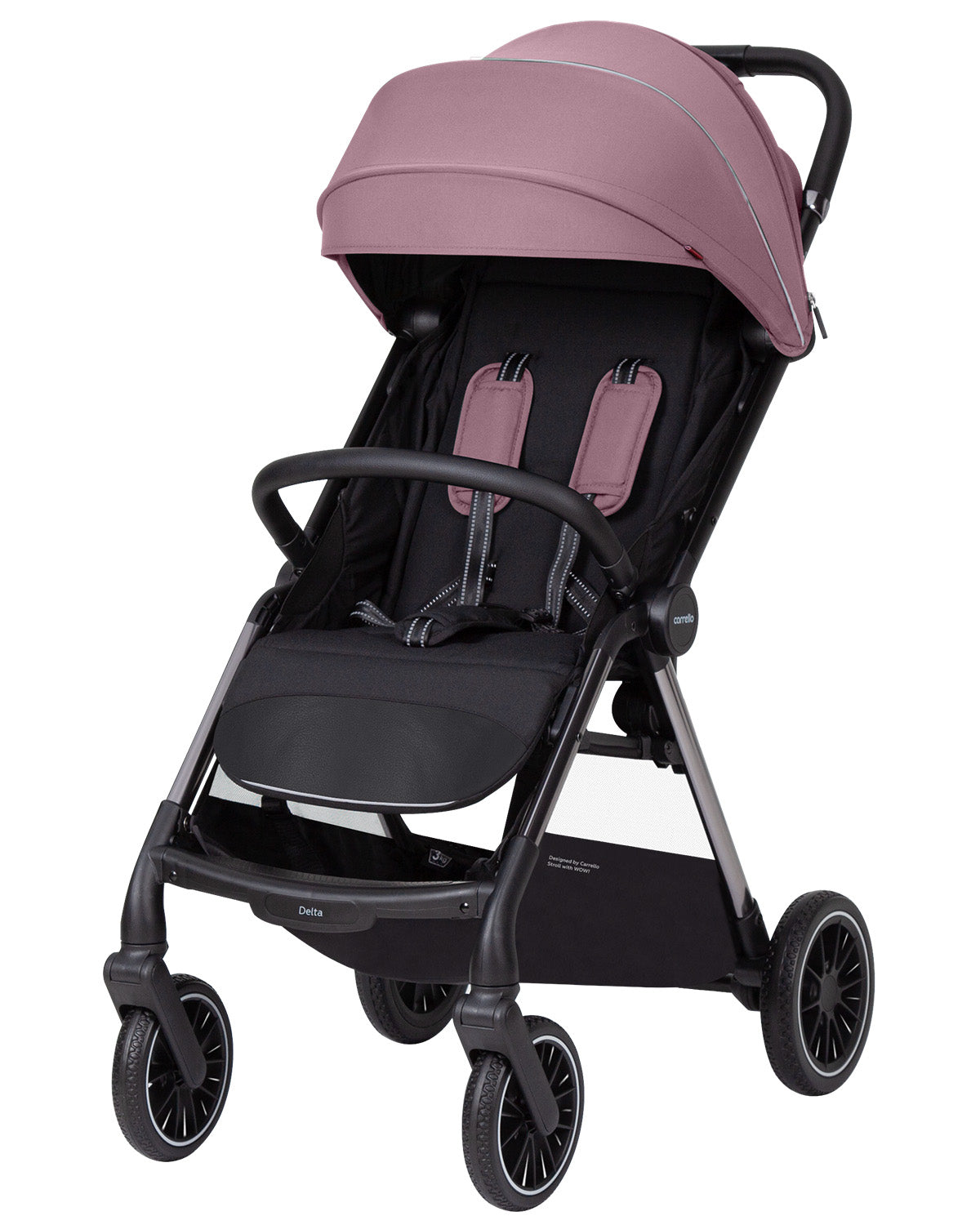 Carucior sport (max. 22 Kg) cu roti de cauciuc pliere automata protectie UV 50 Carrello DELTA Rose Pink carucior-sport