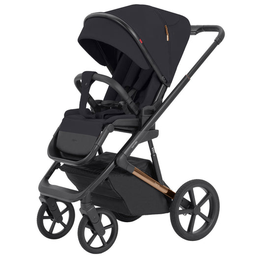 Carucior 2 in 1 Carrello Sigma CRL-6523 Iridium Black, reversibil, suspensie pe cadru, functie troller