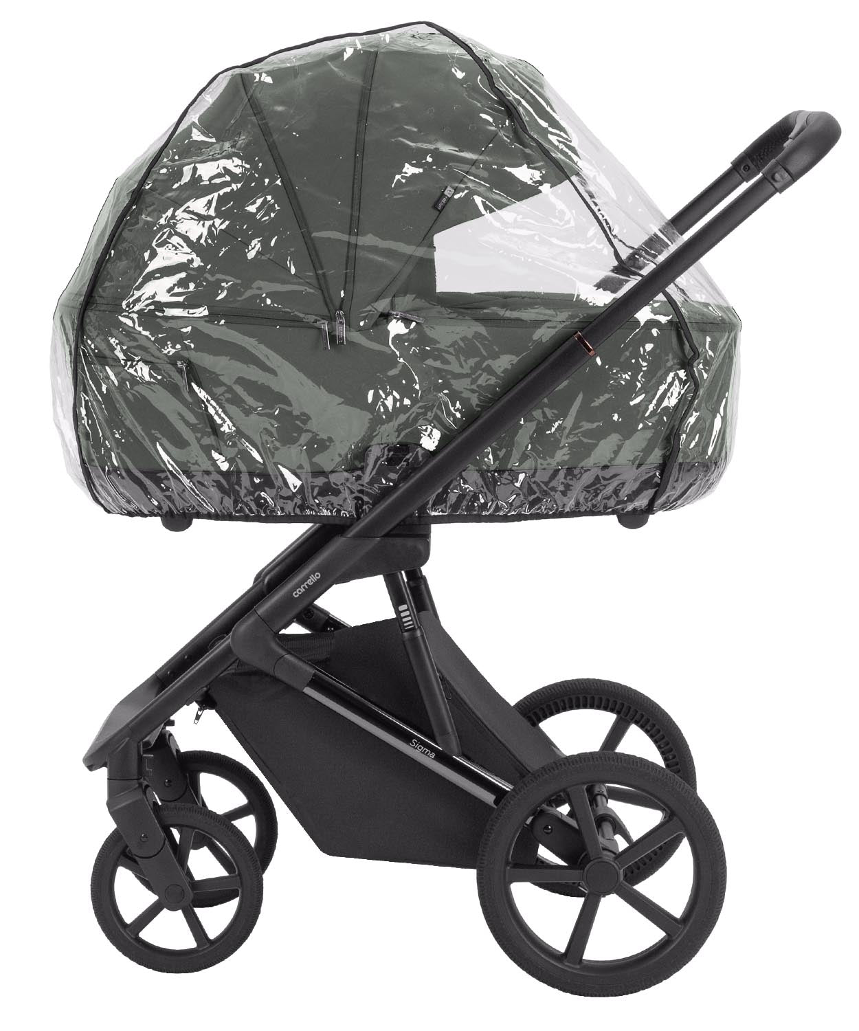 Carucior 2 in 1 Carrello Sigma CRL-6523 Leaf Green, reversibil, suspensie pe cadru, functie troller