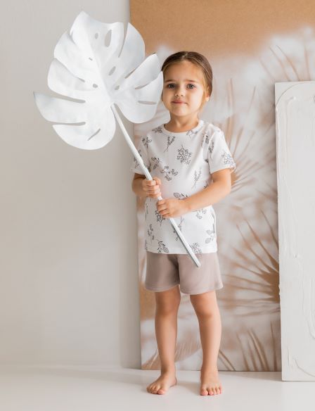 Compleu tricou+pantalon scurt bumbac 100% (183037) Nicol "Gaja"