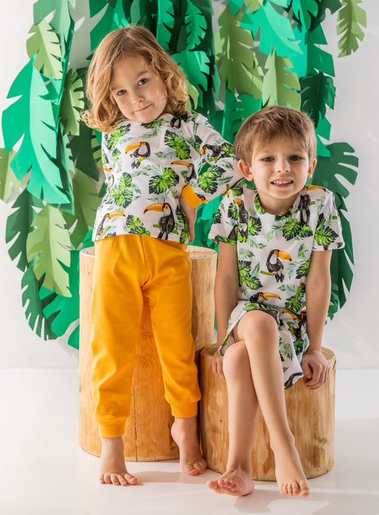 Compleu tricou+pantalon scurt bumbac 100% (186037) Nicol "Tukan"