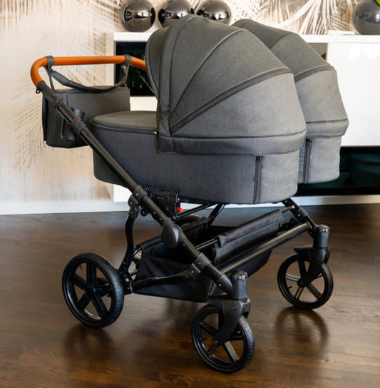 Carucior pentru gemeni Adbor Duo Lux Grafit carucior-gemeni