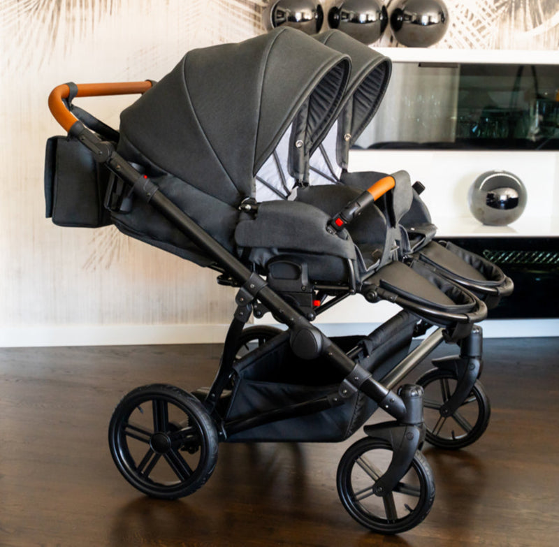 Carucior pentru gemeni Adbor Duo Lux Grafit carucior-gemeni