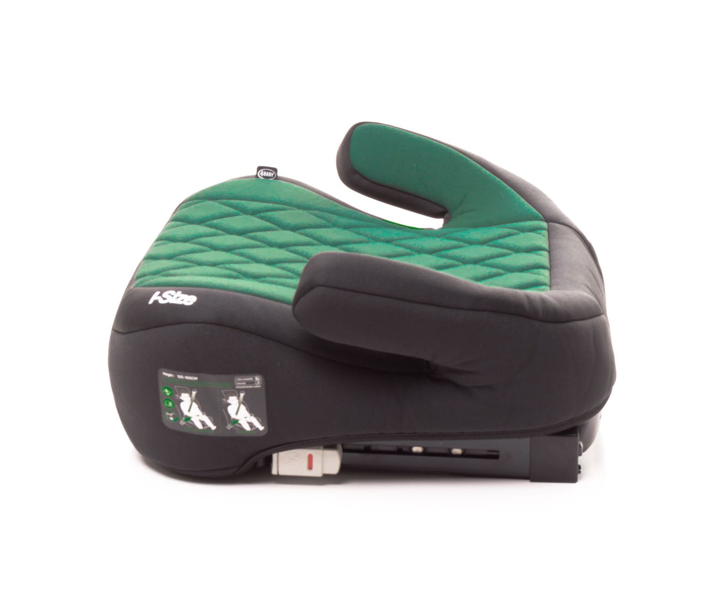 Inaltator Isofix 4Baby Hi-Fix 125-150 cm Verde Inchis, I-Size, conectori reglabili