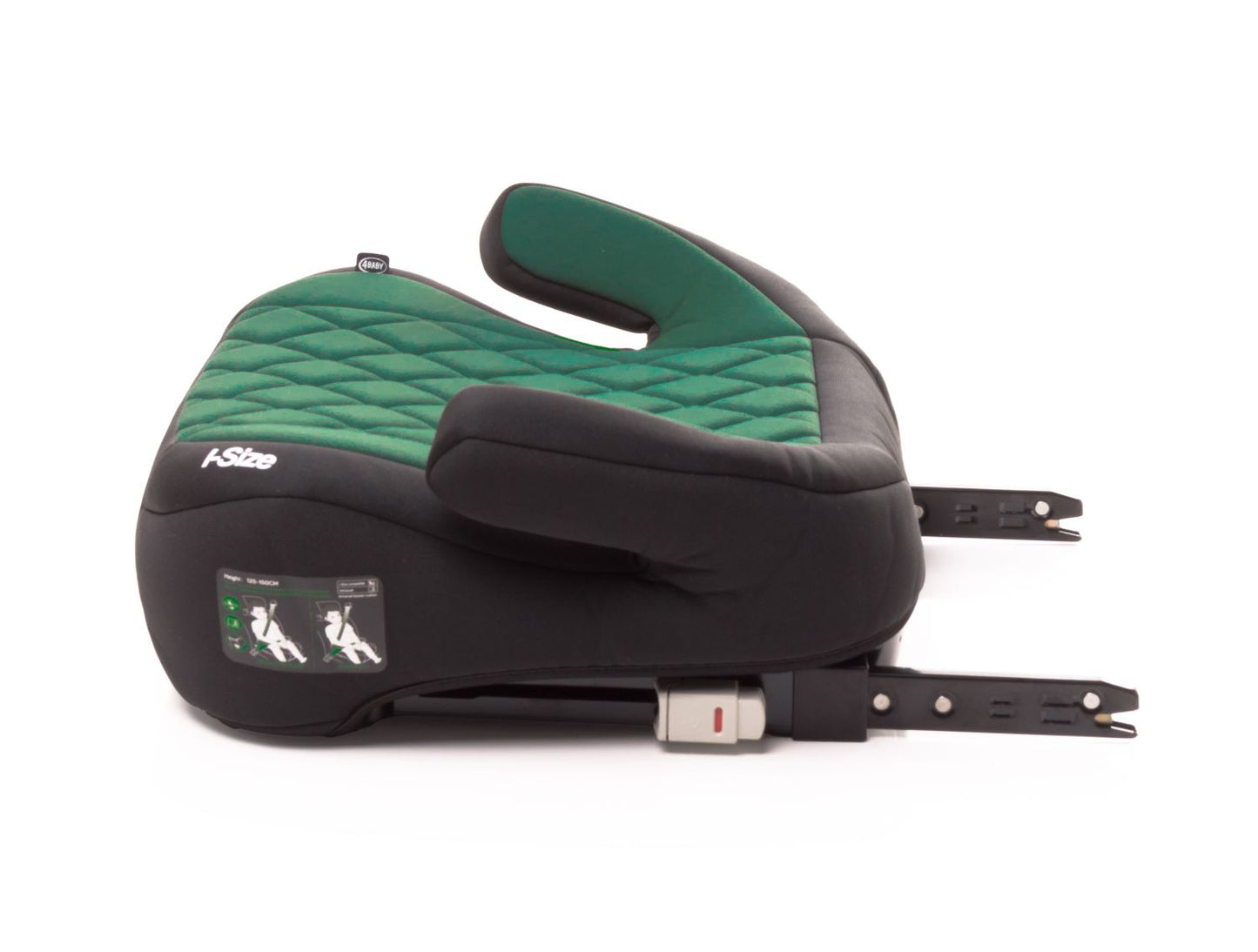 Inaltator Isofix 4Baby Hi-Fix 125-150 cm Verde Inchis, I-Size, conectori reglabili