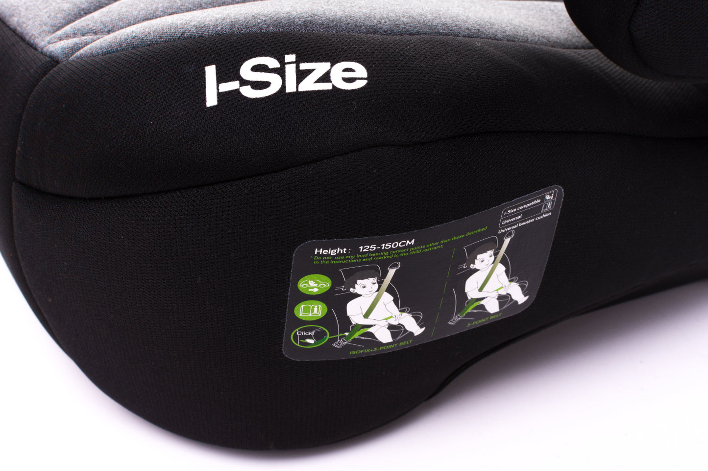 Inaltator Isofix 4Baby Hi-Fix 125-150cm Gri, I-Size, conectori reglabili