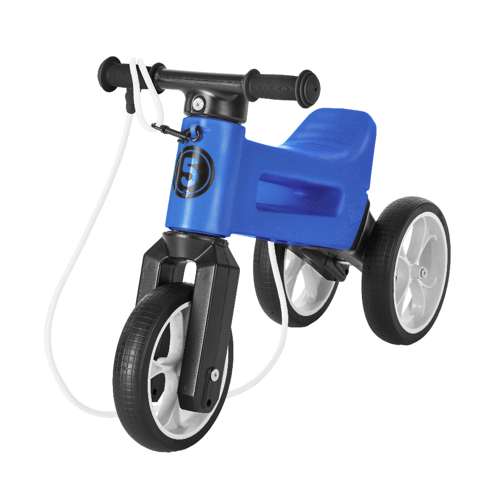 Bicicleta fara pedale 2 in 1 18 + luni pneuri si manere de cauciuc 4 nivele de reglaj pe inaltime Funny Wheels Rider