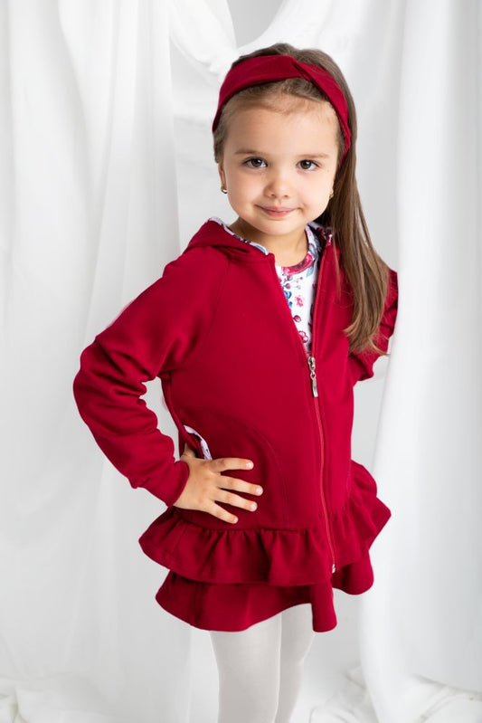 Hanorac de bumbac pentru copii (180275) Nicol "Kate" Visiniu