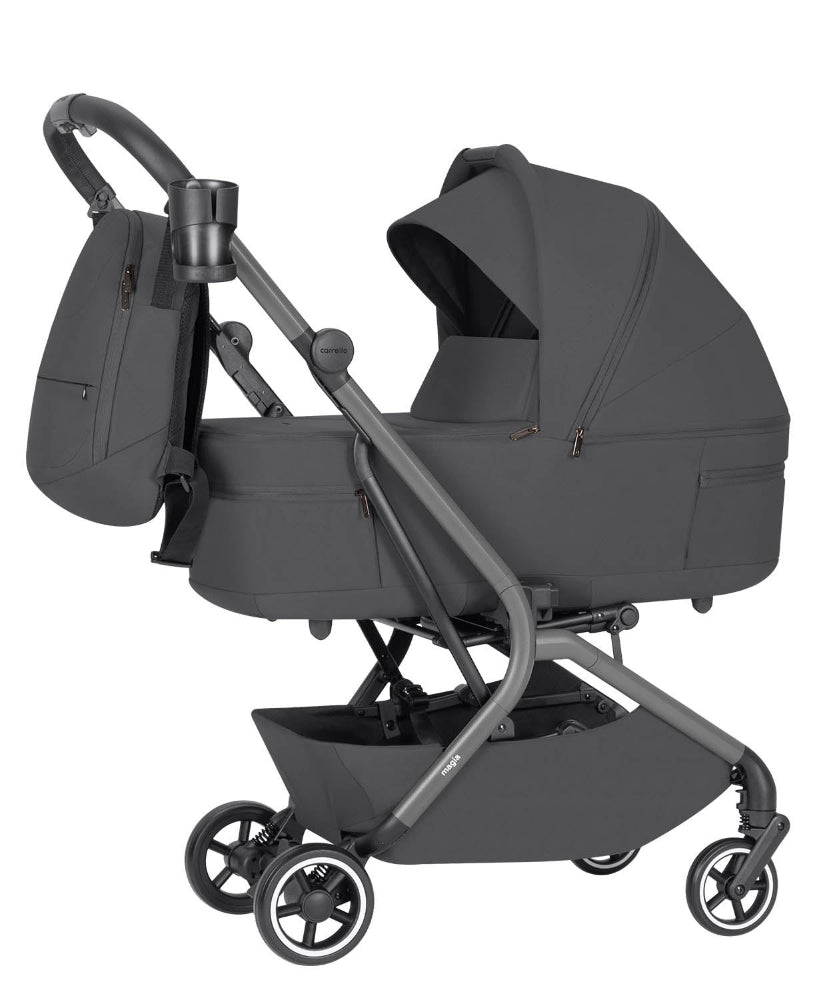 Carucior copii compact Carrello Magia CRL-6555 2 in 1 Elm Grey, max. 22 Kg, dimensiuni bagaj de mana