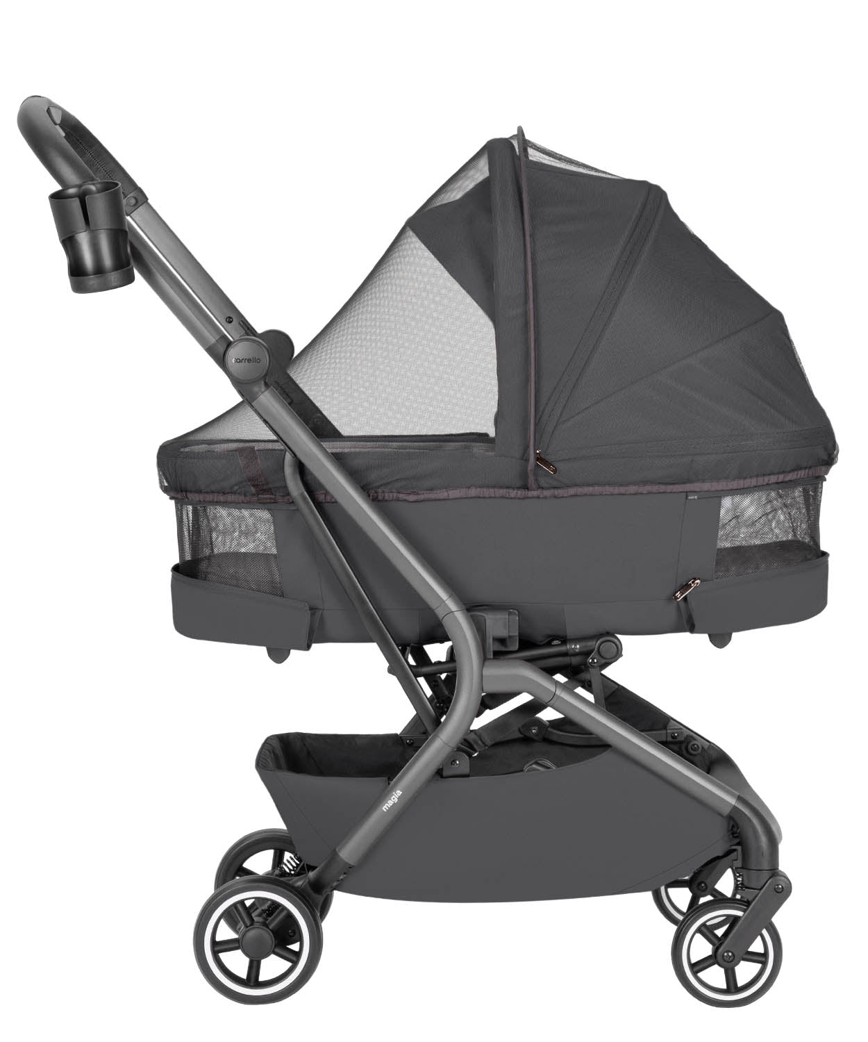 Carucior copii compact Carrello Magia CRL-6555 2 in 1 Elm Grey, max. 22 Kg, dimensiuni bagaj de mana
