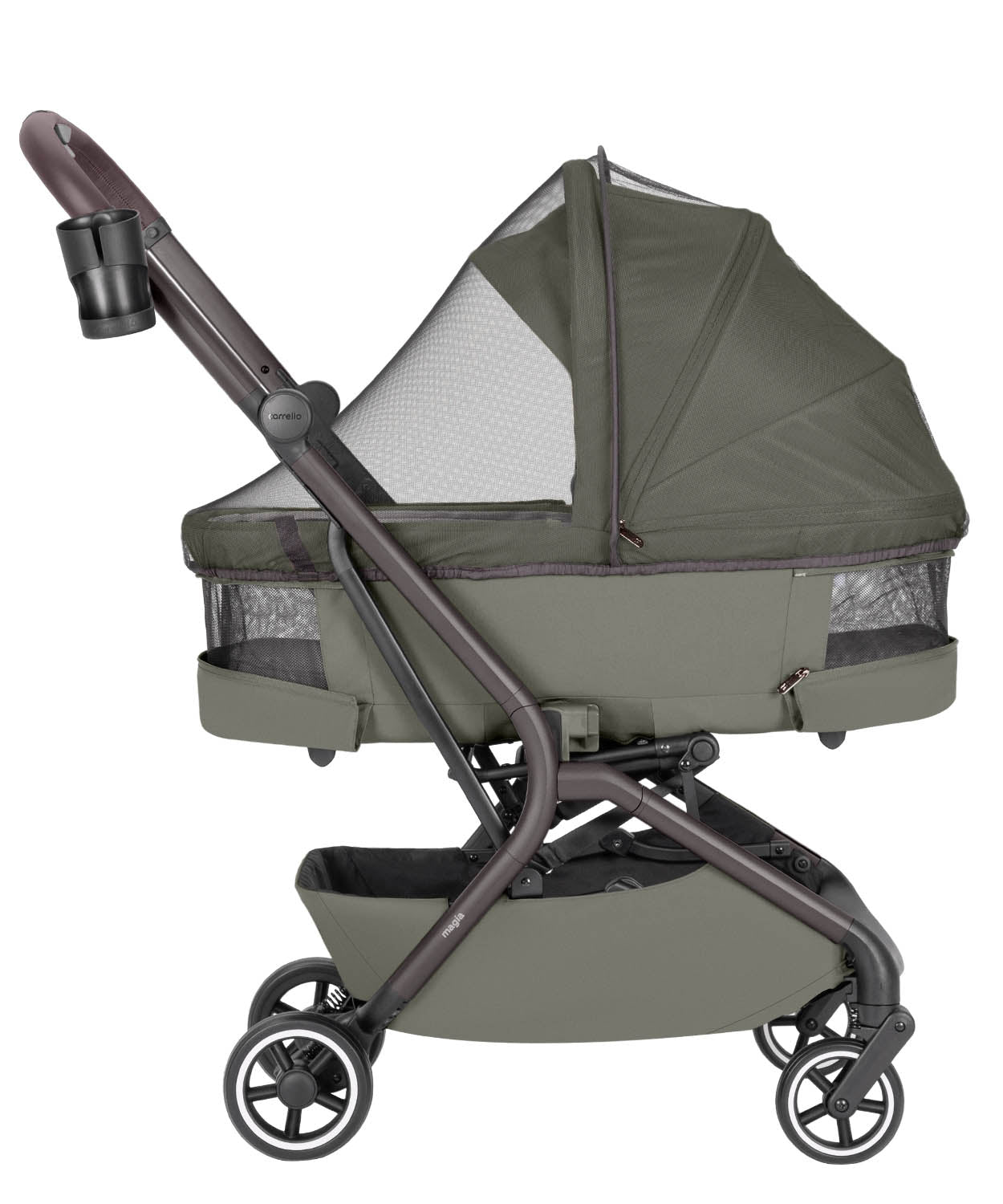 Carucior copii compact Carrello Magia CRL-6555 2 in 1 Malted Green, max. 22 Kg, dimensiuni bagaj de mana