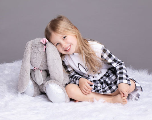 Rochita de bumbac cu maneca lunga Nicol "Bunny" (163364)