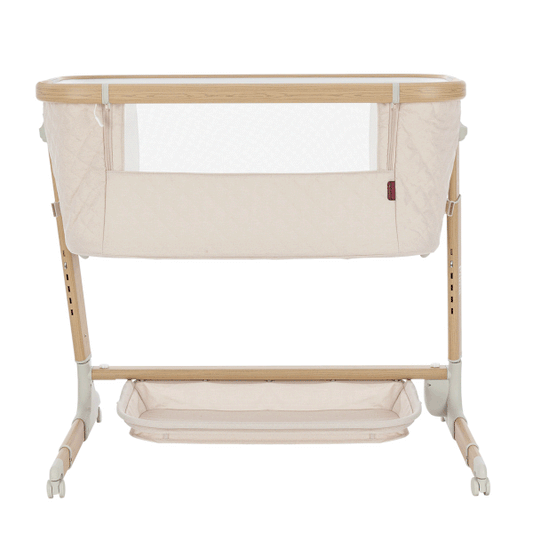 Patut leagan electric Carrello PRIMA Cloud Grey, melodii, senzor de miscare, timer, bluetooth (Resigilat)