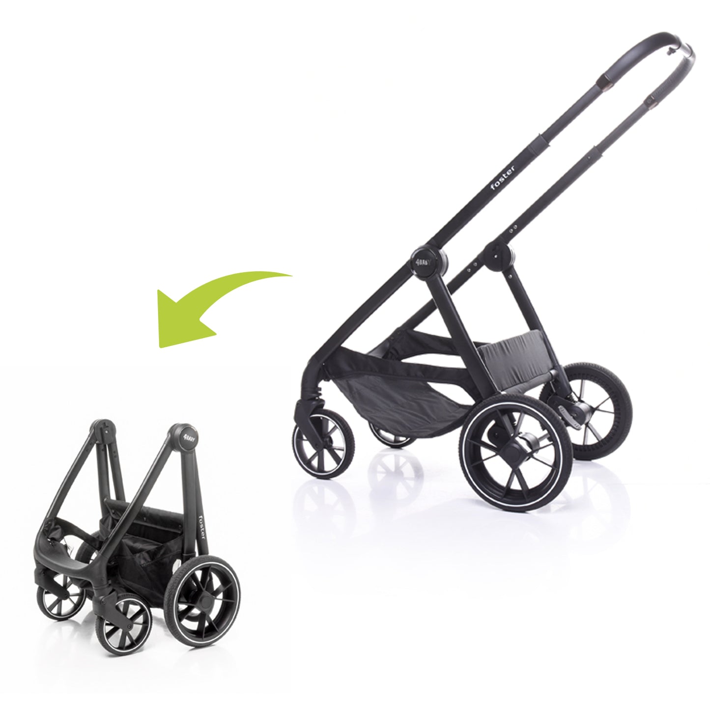 Carucior 3 in 1 4Baby Foster Dark Green, max. 22 Kg