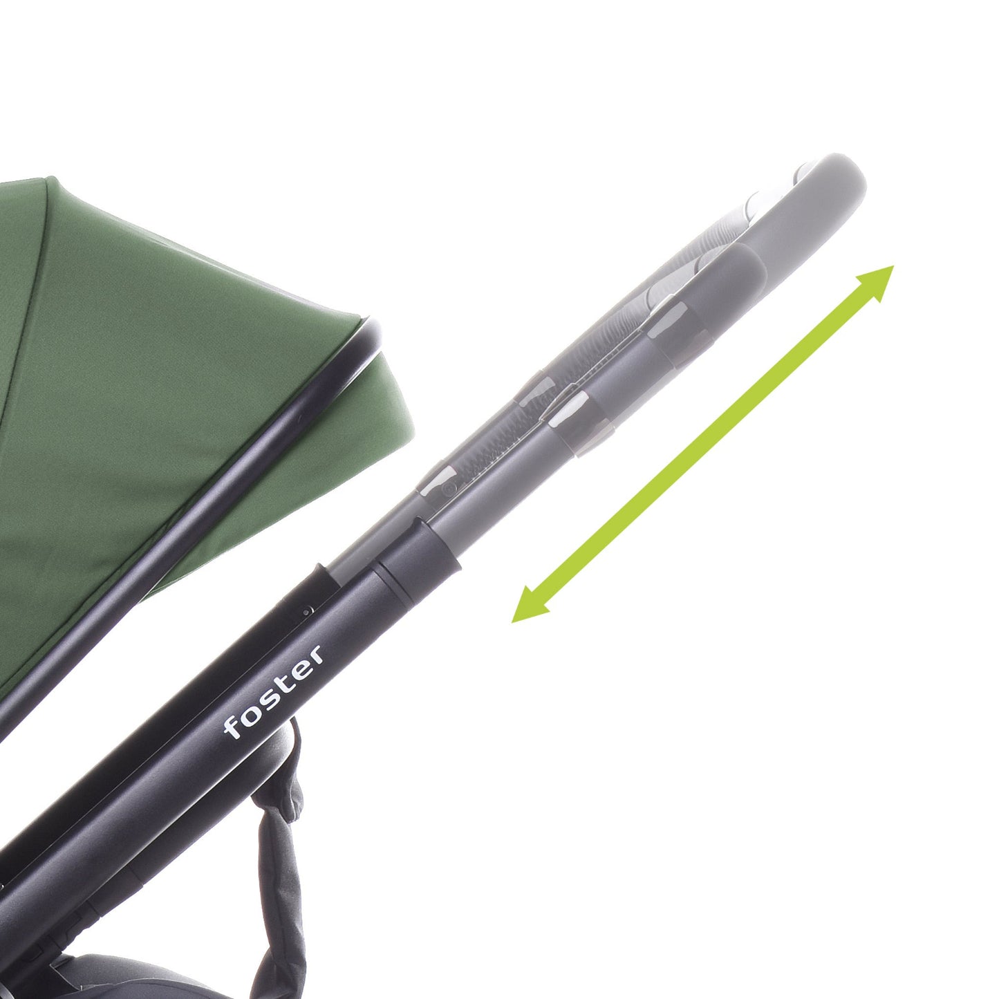 Carucior 3 in 1 4Baby Foster Dark Green, max. 22 Kg