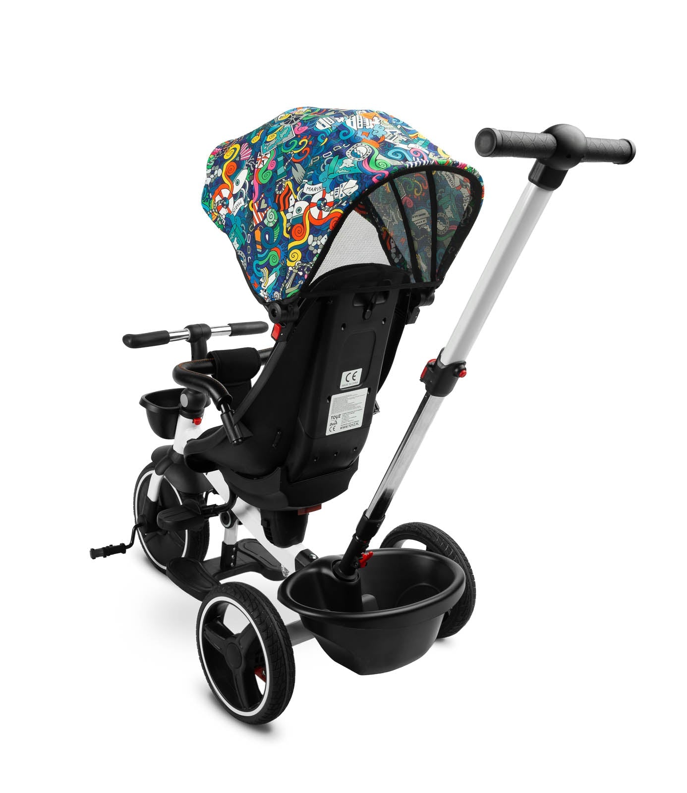 Tricicleta cu maner parental si scaun reversibil Toyz DASH Melanj tricicleta