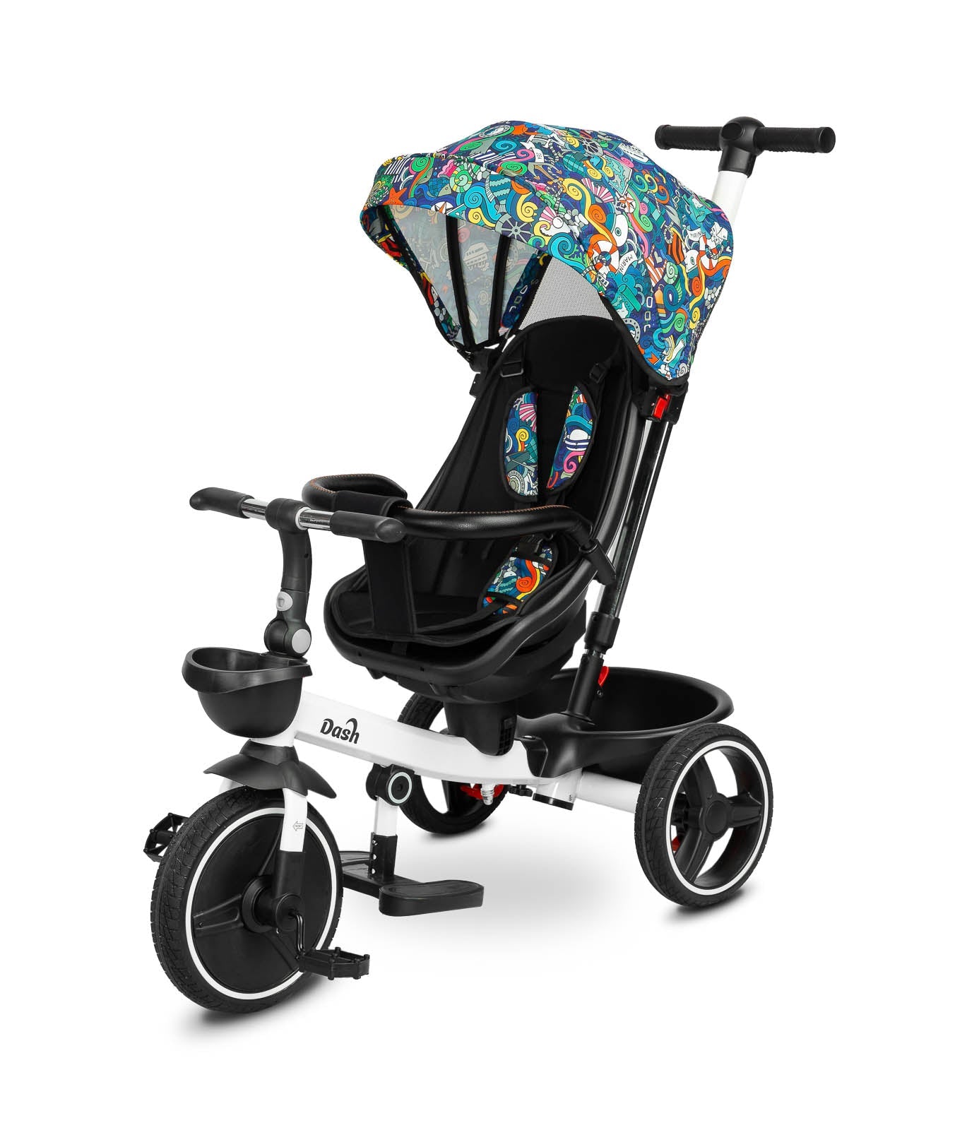Tricicleta cu maner parental si scaun reversibil Toyz DASH Melanj tricicleta