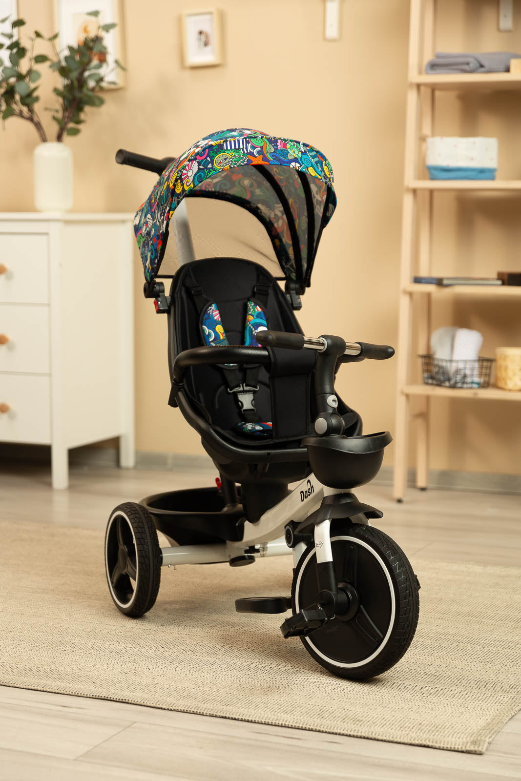Tricicleta cu maner parental si scaun reversibil Toyz DASH Melanj tricicleta