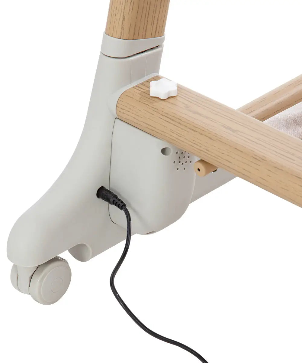 Patut leagan electric Carrello PRIMA Honey Beige melodii senzor de miscare timer bluetooth
