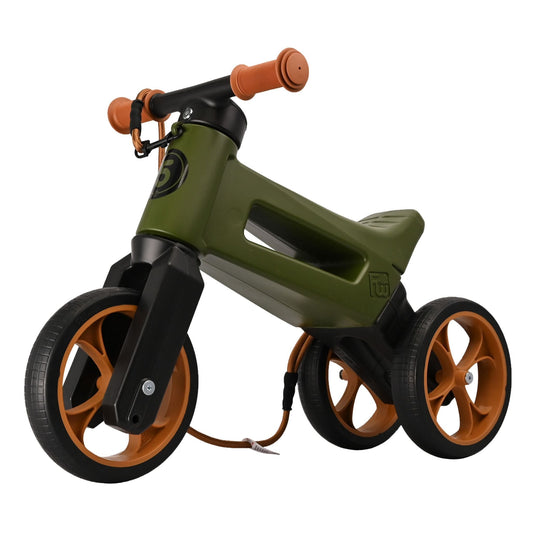 Bicicleta fara pedale Funny Wheels Rider SuperSport 2 in 1 Khaki