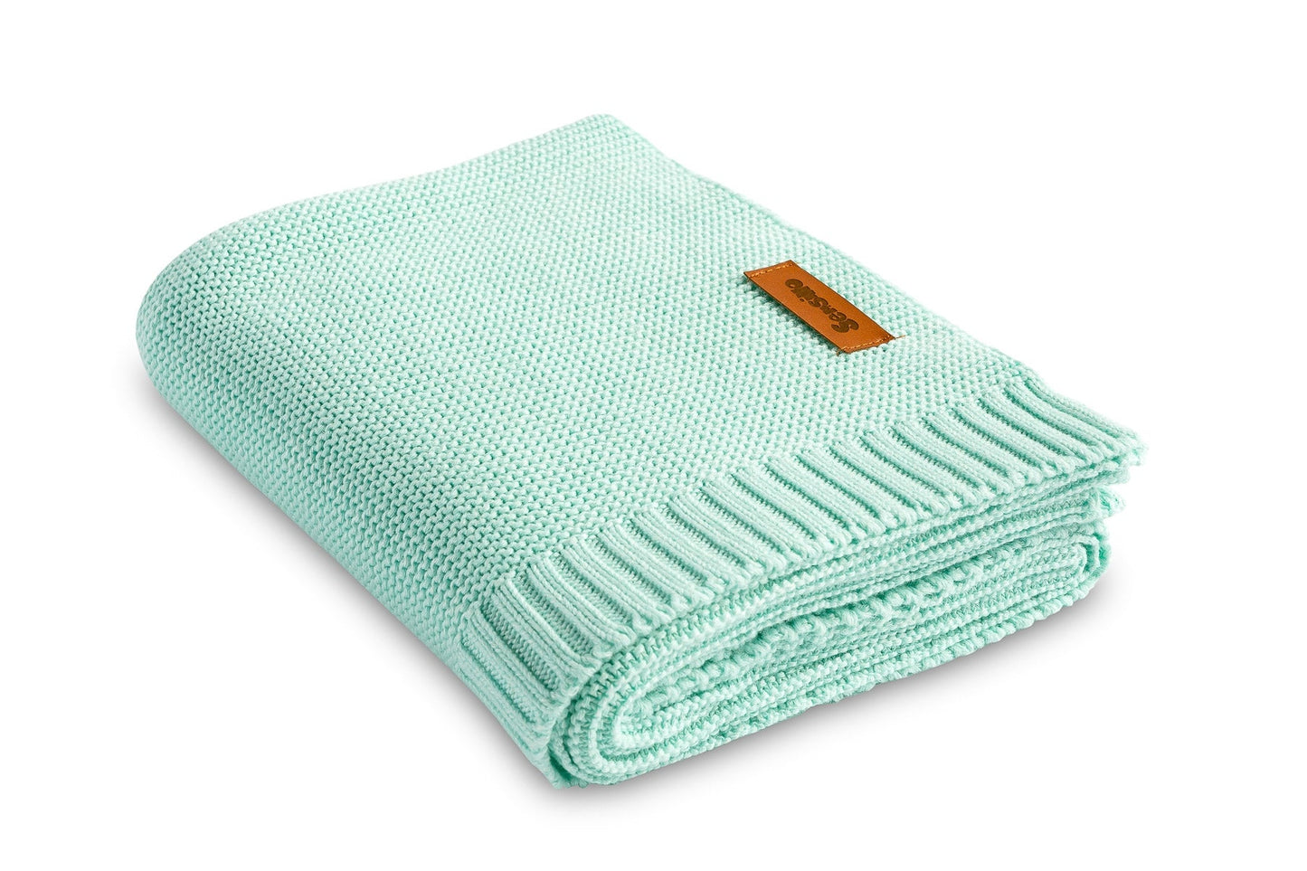 Paturica de bumbac si bambus Sensillo 100x80 cm Menta paturica