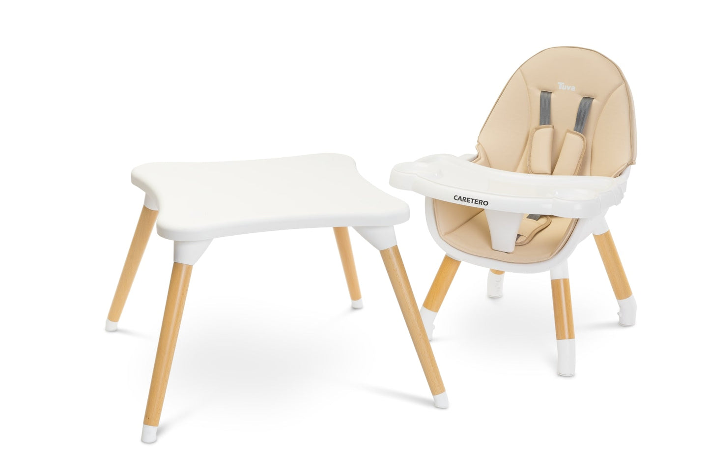 Scaun de masa transformabil Caretero TUVA Beige scaun-de-masa
