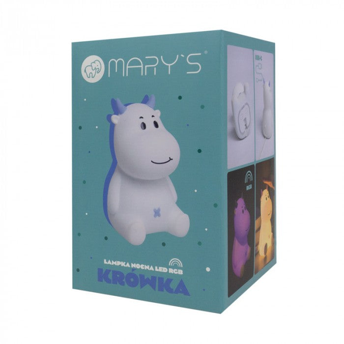 Lampa de veghe LED de silicon Mary's Vacuta Albastra