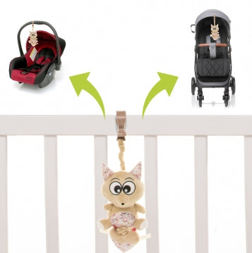Jucarie muzicala 4Baby MUSIC TOY Vulpi Maro/Bej