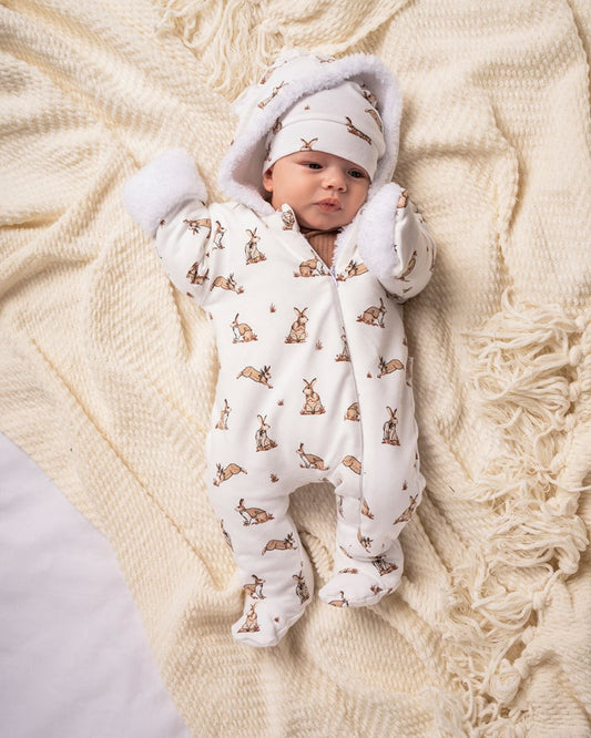 Combinezon polar (197270) Nicol ’Benio’ Crem/Iepurasi combinezon