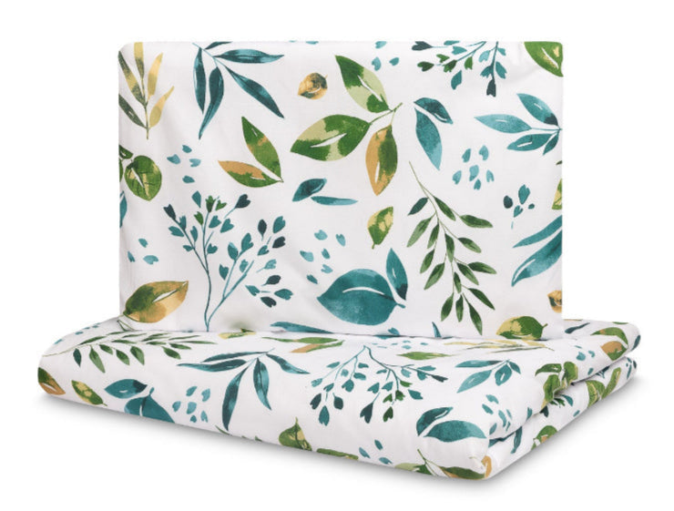 Set lenjerie de pat bumbac 100% cu 2 piese 100x135 cm/40x60 cm Sensillo Botanic lenjerii