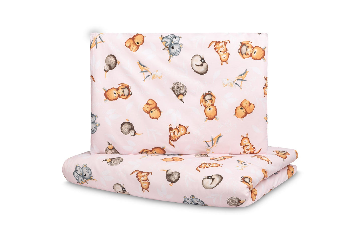 Set lenjerie de pat bumbac 100% cu 2 piese 100x135 cm/40x60 cm Sensillo Jungla lenjerii