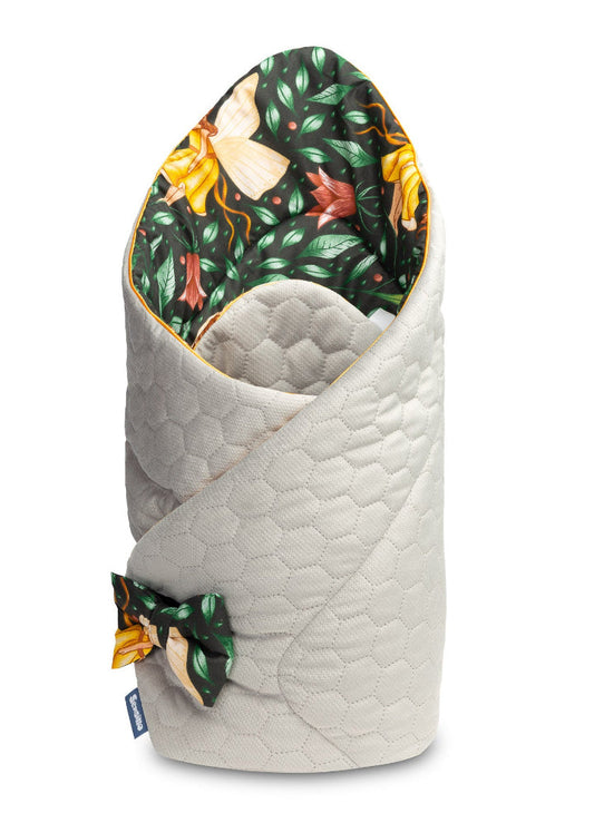 Paturica wrap nou-nascut 75x75 cm Sensillo Velvet Zane Verde paturica